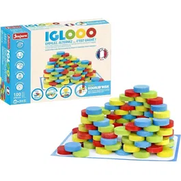 Jeujura 100 Piezas JEU3225280846002 Juego de Habilidad y Lógica con Discos y Tapetes Reglas de Juego Incluidas