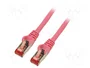 GOOBAY Cable de Red Patch Cord Cat 6 S/FTP 7,5m Rosa