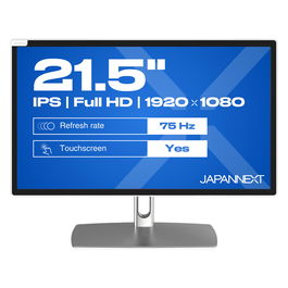 JAPANNEXT JN-IPS2152FHDR-C65W-FLD-T Monitor Táctil IPS 54.6 cm (21.5") Full HD HDR10 75 Hz FreeSync con USB-C 65W y Altavoces, Gris