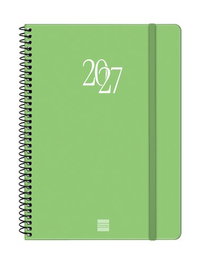 Finocam Agenda Anual 2027 Espiral Basic en Catalán, Verde