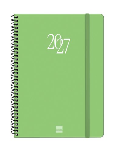 Finocam Agenda Anual 2027 Espiral Basic en Catalán, Verde Finocam Agenda Anual 2027 Espiral Basic en Catalán, Verde