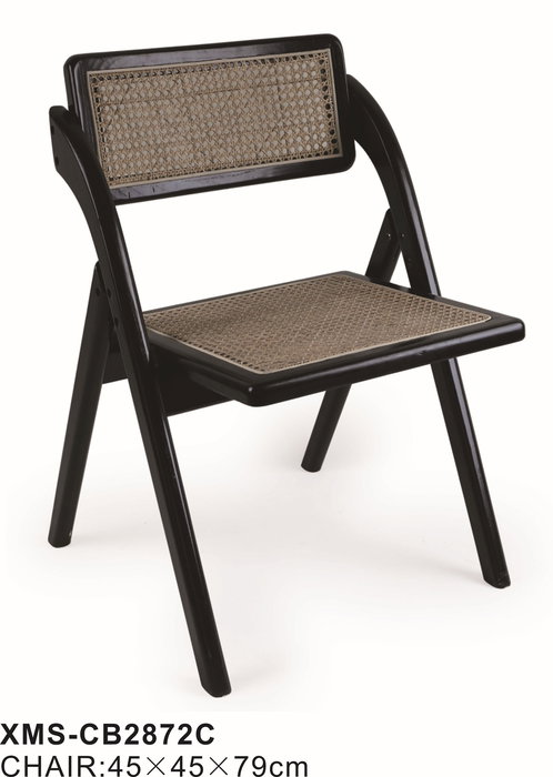 DKD Home Decor Silla Horeca Negro Olmo y Ratan 43 x 89 x 43 cm (2 Unidades)