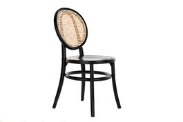 DKD Home Decor Silla Horeca Negro Olmo y Ratan 43 x 89 x 43 cm (2 Unidades)