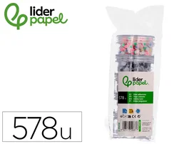 Liderpapel Ojos Adhesivos para Manualidades, Surtidos en Tamaños y Colores, 578 Unidades en 5 Botes