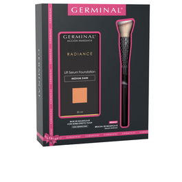 Germinal ACCIÓN INMEDIATA RADIANCE BASE DE MAQUILLAJE ESTUCHE 2 pz Tono #Medium Dark 30 ml + Brocha 1 u