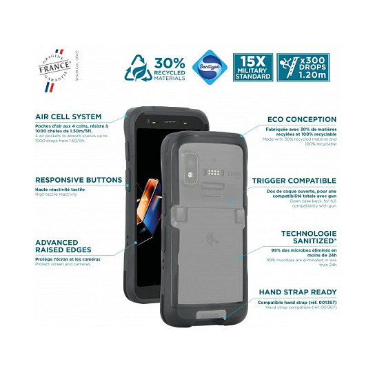 Mobilis Protech Case para Zebra TC501, Negro Mobilis Protech Case para Zebra TC501, Negro