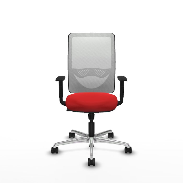 PIQUERAS Y CRESPO Silla de oficina Zulema con mecanismo Sincro, Rojo y Blanco