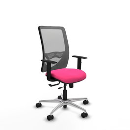 PIQUERAS Y CRESPO Silla de oficina Zulema Rosa y Gris