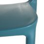 Ixia Set de 4 Sillas Apilables de Polipropileno Azul