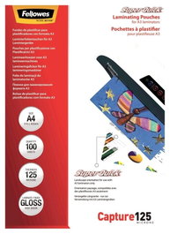 Fellowes SuperQuick Fundas para plastificar A4 125 micras Brillo
