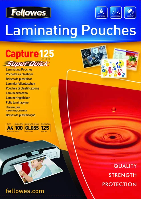 Fellowes Fundas SuperQuick A4 Brillantes 125 Micras