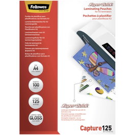 Fellowes Fundas SuperQuick A4 Brillantes 125 Micras