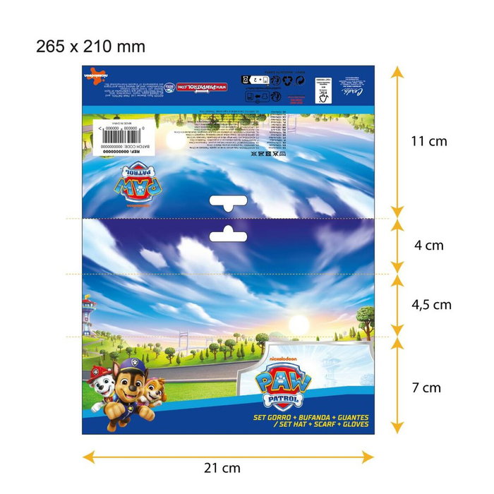 Cerdá Conjunto de Gorro, Guantes y Bufanda Paw Patrol Azul Cerdá Conjunto de Gorro, Guantes y Bufanda Paw Patrol Azul