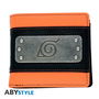 Abystyle Cartera Premium de Colección Naruto Shippuden Inspirada en el Traje de Naruto, Varios Compartimentos, Incluye Foto de Konoha, 9.5 x 11 cm