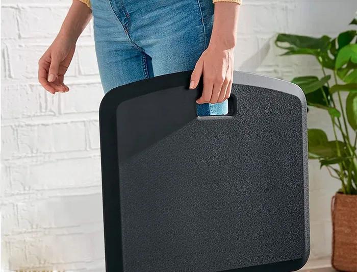 Leitz Alfombrilla Antifatiga Ergo Cosy Gris para Escritorio, Soporte Activo y Cómodo, Reduce Fatiga de Piernas y Pies