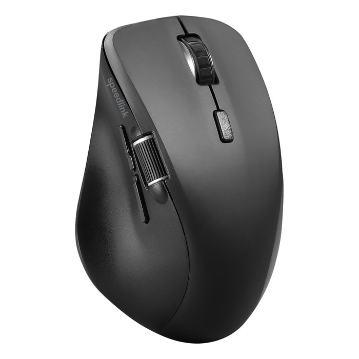 Speedlink SL-630021-RRBK Libera Ratón Óptico Gaming Inalámbrico Recargable Bluetooth 3200 DPI 4 Niveles Silencioso Ergonomico Negro