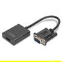 Digitus Convertidor VGA a HDMI con Audio Full HD 1080p Negro - DA-70854