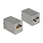 DeLOCK 86250 Adaptador RJ45 Hembra a Hembra Cat.6 STP Gris