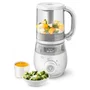 Philips Avent Robot de cocina 4 en 1 AVE8710103870876: cocina al vapor, mezcla, calienta y descongela