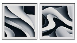 DKD Home Decor Cuadro Abstracto Aluminio y MDF 80x80 cm (Pack de 2)