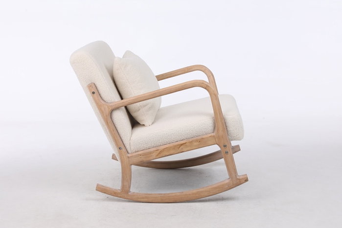 DKD Home Decor Mecedora Moderno Blanco Natural 88 x 78 x 66 cm