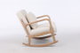 DKD Home Decor Mecedora Moderno Blanco Natural 88 x 78 x 66 cm