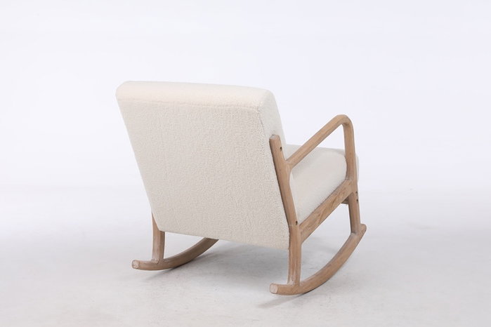 DKD Home Decor Mecedora Moderno Blanco Natural 88 x 78 x 66 cm
