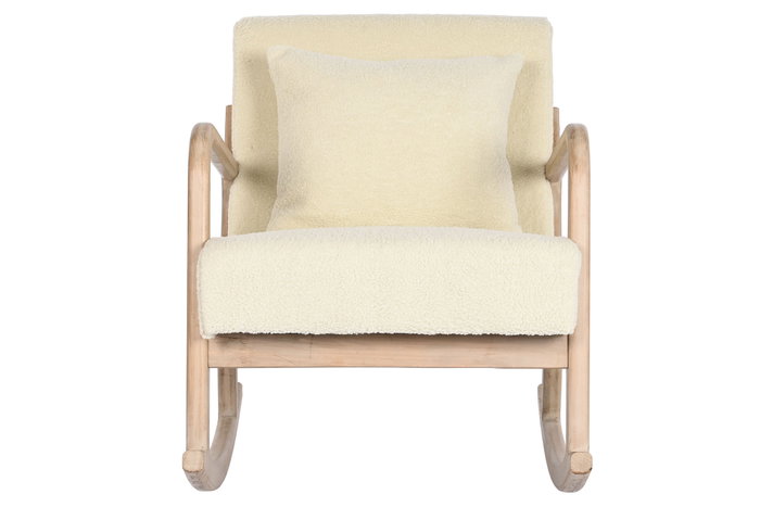 DKD Home Decor Mecedora Moderno Blanco Natural 88 x 78 x 66 cm DKD Home Decor Mecedora Moderno Blanco Natural 88 x 78 x 66 cm