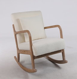 DKD Home Decor Mecedora Moderno Blanco Natural 88 x 78 x 66 cm