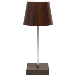 Home Deco Factory Lámpara LED Táctil Efecto Wengué - Funciona sin Cables, 3 Intensidades, 12 LED