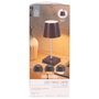 Home Deco Factory Lámpara LED Táctil Efecto Wengué - Funciona sin Cables, 3 Intensidades, 12 LED
