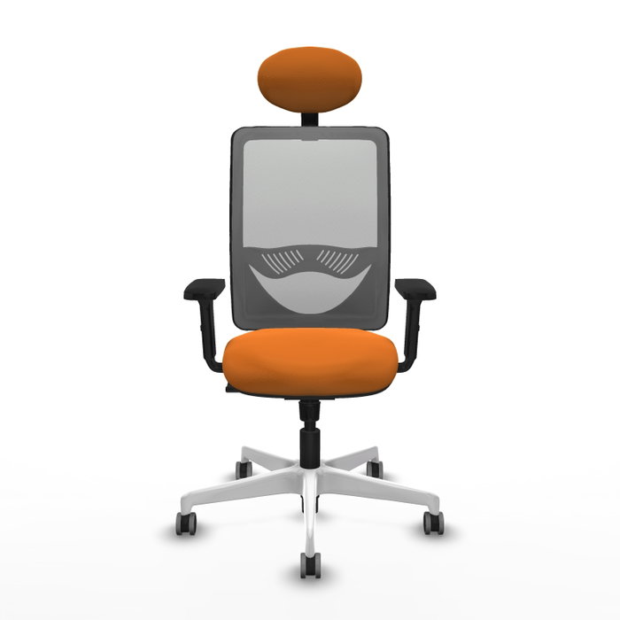 PIQUERAS Y CRESPO Silla de oficina Zulema Naranja y Gris