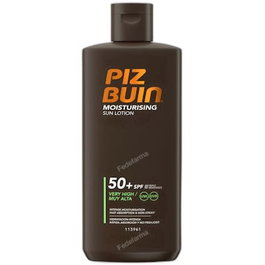 Piz Buin IN SUN Lotion SPF50+ Protector Solar Corporal Hidratante 200 ml, Resistente al Agua y Transpiración, Filtros UVA/UVB