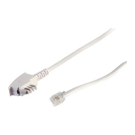 S-Impuls Cable TAE-N Stecker - Western Stecker 6/4 blanco 3m