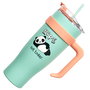 Cook Concept Mug Térmico Miami Kawaii 1,2 L con Asa Acero Inoxidable para Bebidas Frías y Calientes, Ideal Deportistas