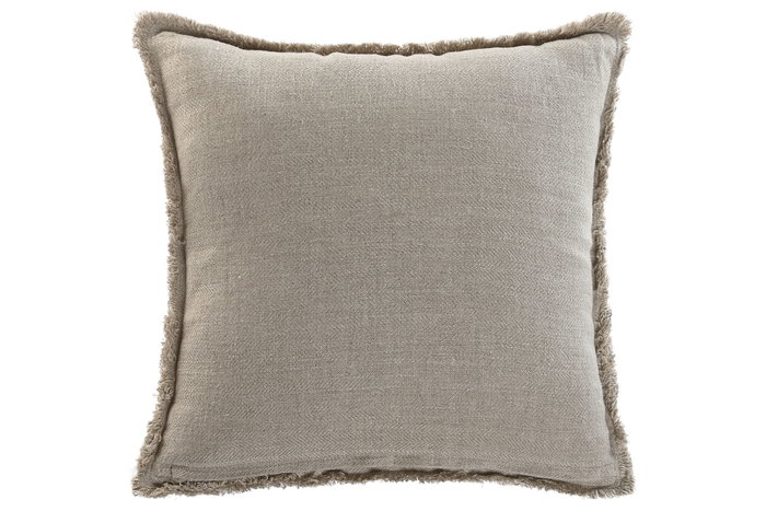 DKD Home Decor India lino 1c25 Cojín Tradicional Lino Natural 8 x 50 x 50 cm (2 Unidades)