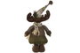 DKD Home Decor Figura Navidad Reno Alpina Marron Verde Poliester 13 x 50 x 20 cm (4 Unidades)