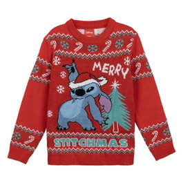 Cerdá Jersey Punto Navideño Stitch 6 Años Rojo