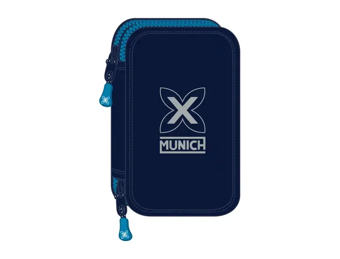 Safta Plumier Munich Nautic con Doble Cremallera y 28 Piezas