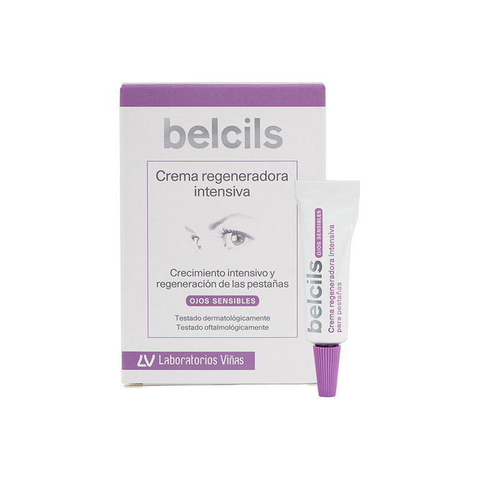 Belcils Crema Regeneradora Intensiva para Pestañas Ojos Sensibles - Tratamiento de Crecimiento - 4 ml