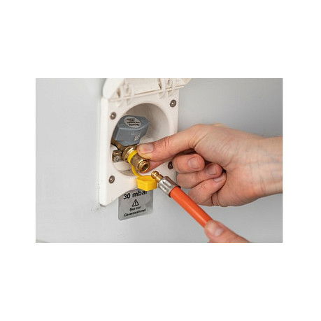 Campingaz Party Grill 400 Caravan - Parrilla de Gas Portátil para Camping y Exterior, 2000 W, Propano/Butano, Sistema Piezo, Negro/Azul