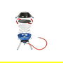 Campingaz Party Grill 400 Caravan - Parrilla de Gas Portátil para Camping y Exterior, 2000 W, Propano/Butano, Sistema Piezo, Negro/Azul