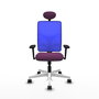 PIQUERAS Y CRESPO Silla de oficina Motilla Morada y Azul con mecanismo Sincro