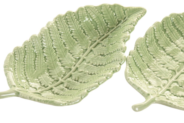 DKD Home Decor Bandeja Vaciabolsillos de Cerámica Verde Surtido de 2 DKD Home Decor Bandeja Vaciabolsillos de Cerámica Verde Surtido de 2