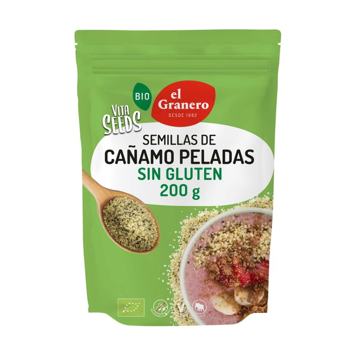 El Granero Integral Semillas Cáñamo Pelado Bio Sin Gluten 200 g Vitaseeds El Granero Integral Semillas Cáñamo Pelado Bio Sin Gluten 200 g Vitaseeds