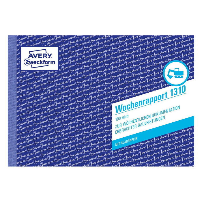 AVERY Zweckform Wochenrapport Formularbuch 1310 AVERY Zweckform Wochenrapport Formularbuch 1310