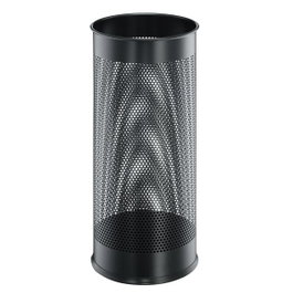 Durable Paragüero redondo de acero inoxidable negro 28,5l