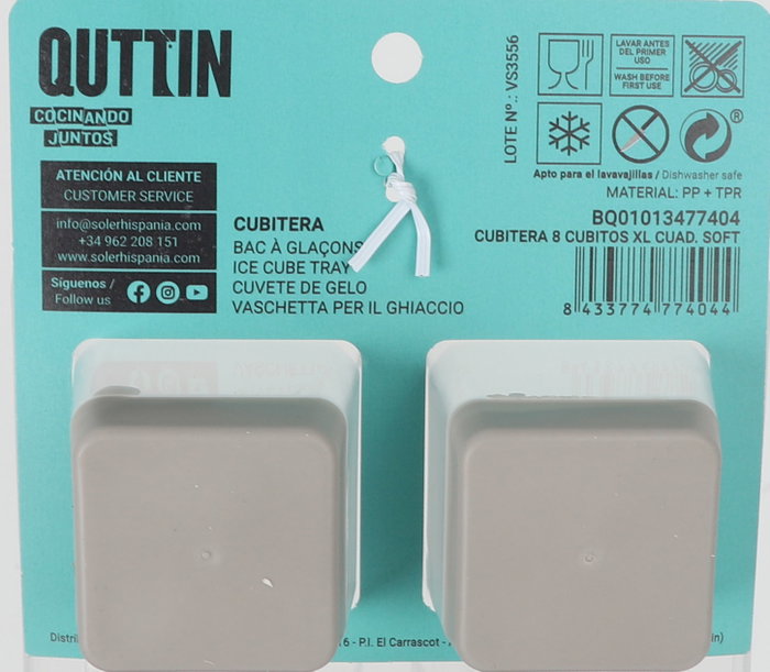 Quttin Cubitera 8 Cubitos XL Cuadrados Soft