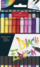 Faber Castell Rotulador Edición Black Punta de Pincel Caja 20 Unidades Colores Surtidos