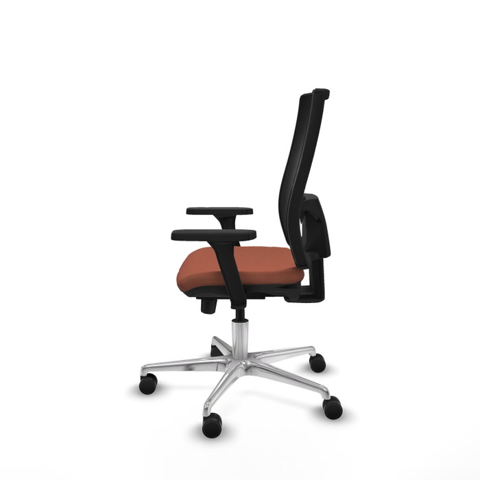 PIQUERAS Y CRESPO Silla de oficina Horna con mecanismo Sincro/Traslack Marrón/Negro